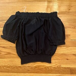 Ann Taylor off the shoulder top Navy